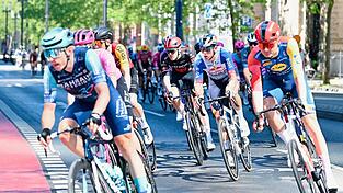 211,4 Kilometer mussten die Radprofis beim Klassiker Eschborn-Frankfurt bew&auml;ltigen.