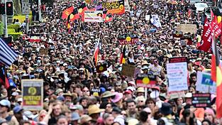 Traditionell protestieren am Nationalfeiertag Zehntausende gegen den &laquo;Invasion Day&raquo;, wie sie den Tag nennen.