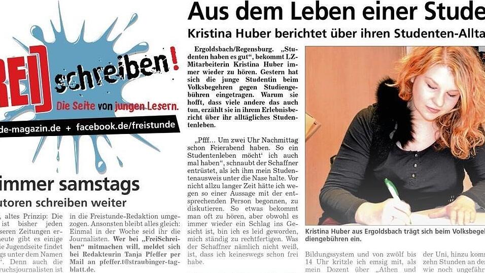 3. Januar 2012: Päpp erscheint in neuem Look und nähert sich der Freistunde an, ... bevor der Name ein gutes Jahr später verschwindet (26. Januar 2013). Denn Päpp heißt nun Freischreiben. Die Seite erscheint jetzt jeden Samstag in der Zeitung.