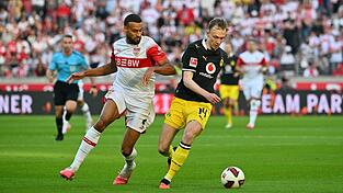 Machte den Unterschied: BVB-Torschütze Maximilian Beier (r). Machte den Unterschied: BVB-Torschütze Maximilian Beier (r).