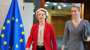 EU-Kommissionspräsidentin Ursula von der Leyen (l.) und EU-Außenbeauftragte Kaja Kallas sind die zwei mächtigen Frauen der EU. Auf der Weltbühne hat die EU aber kaum mehr Einfluss.