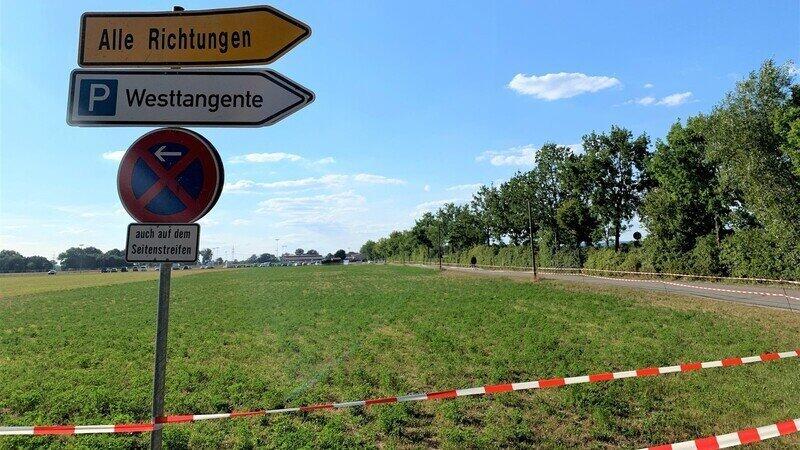 An der Westtangente gibt es wieder viel Platz zum Parken.
