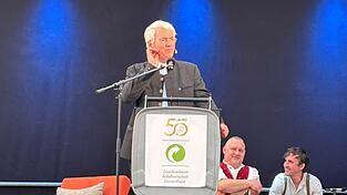 Ernste Botschaften verpackte Wolfgang Krebs humorvoll als Alt-Ministerpräsident Edmund Stoiber.