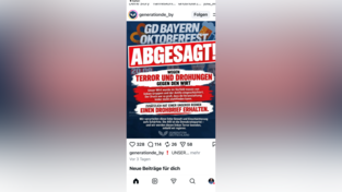 Die Absage des Oktoberfestes der AfD-Jugendorganisation auf Instagram. Laut Polizei gibt es keinen Anfangsverdacht. Die Absage des Oktoberfestes der AfD-Jugendorganisation auf Instagram. Laut Polizei gibt es keinen Anfangsverdacht.