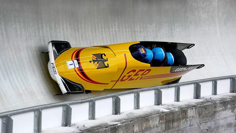 Auf dem Weg zu Gold: Johannes Lochner und seine Viererbob-Crew.