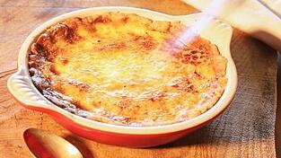 So sieht die fertige Crème Brûlée Tarte aus.
