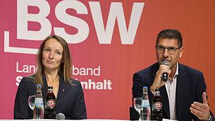 Thomas Schulze und Claudia Wittig (beide BSW) wollen mit der AfD sprechen. (Archivbild) Thomas Schulze und Claudia Wittig (beide BSW) wollen mit der AfD sprechen. (Archivbild)