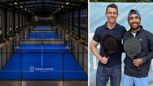Sebastian Schie&szlig;l (links) und Marc Sieber sind Inhaber der &bdquo;Tennisbase&ldquo;. Bald soll es neben der auch die &bdquo;Padelbase&ldquo; geben - in einer Halle im Osten der Stadt.