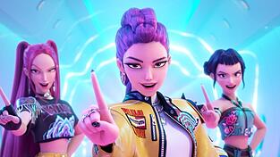 Die Band Huntrix im Animationsfilm &laquo;KPop Demon Hunters&raquo;. (Netflix-Handout)