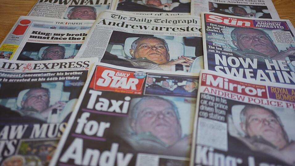 Der Fall Andrew bestimmt in Gro&szlig;britannien die Titelseiten.