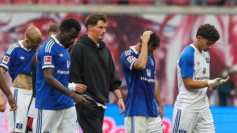 Enttäuschung in Leipzig: Der HSV verliert schon wieder hoch. Enttäuschung in Leipzig: Der HSV verliert schon wieder hoch.