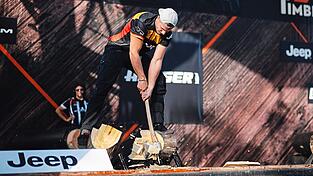 Maximilian Kurz holte beim Newcomer-Semifinale der Stihl-Timbersports-Wettkämpfe in St. Martin gleich bei seinem Debüt den zweiten Platz.