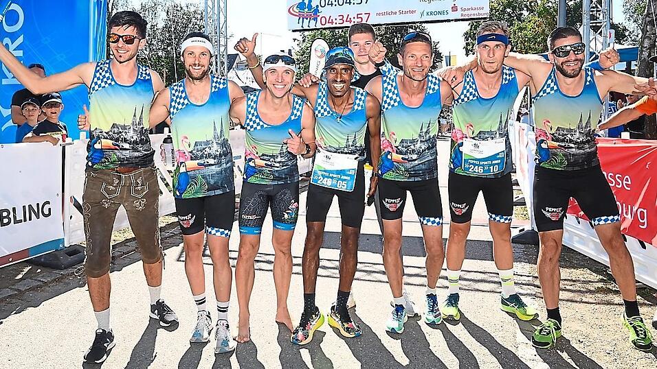 Die schnellste Männer-Laufstaffel 'Peppex Sport Jungs'.