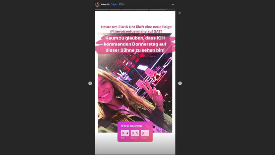 Lea Herdt aus Regensburg nimmt an 'The Voice of Germany 2019' teil. Lea Herdt aus Regensburg nimmt an 'The Voice of Germany 2019' teil.