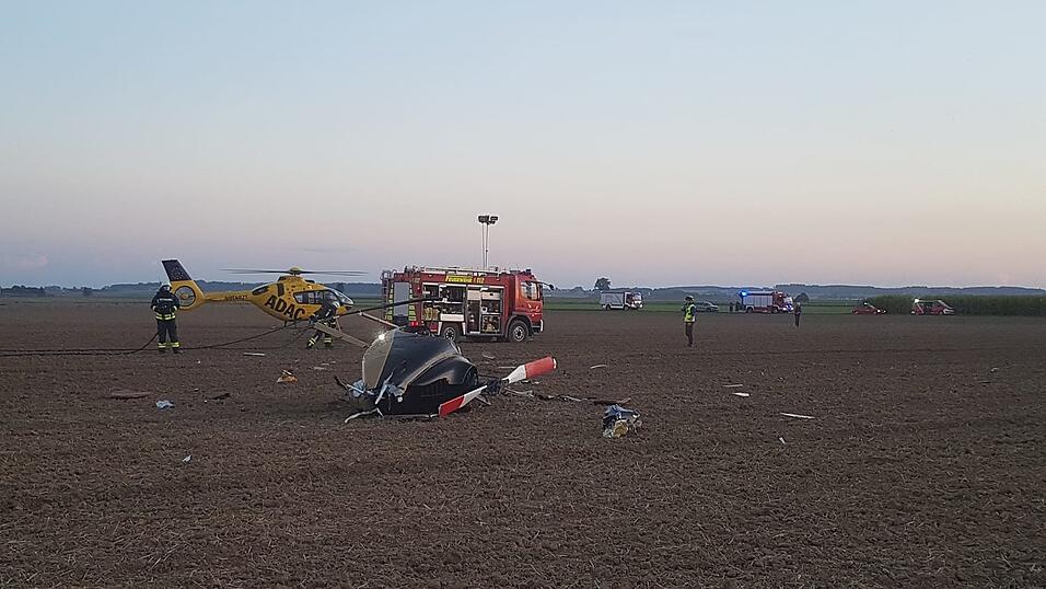 Der Leichthubschrauber war aus rund 15 Metern Höhe abgesackt.