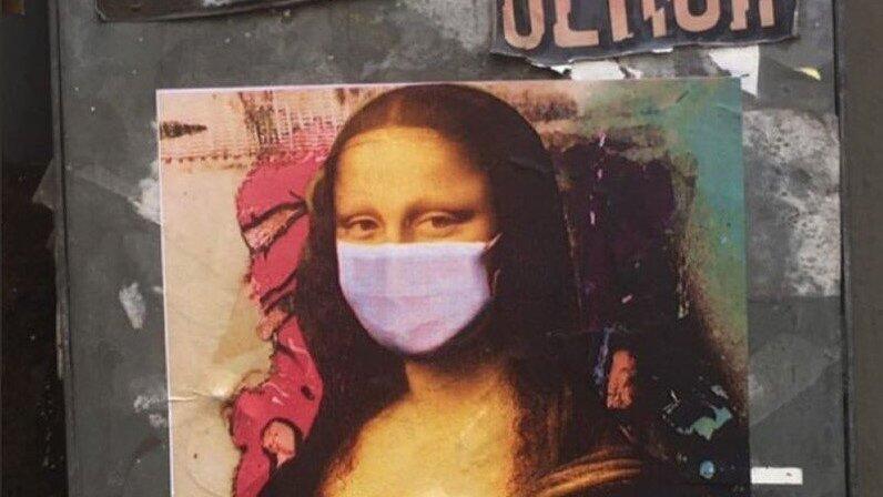 Selbst Mona Lisa tr&auml;gt Mundschutz!