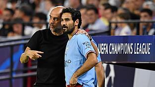 Gündoğan (r) spricht über Klopp - und Guardiola (l). (Archivbild) Gündoğan (r) spricht über Klopp - und Guardiola (l). (Archivbild)