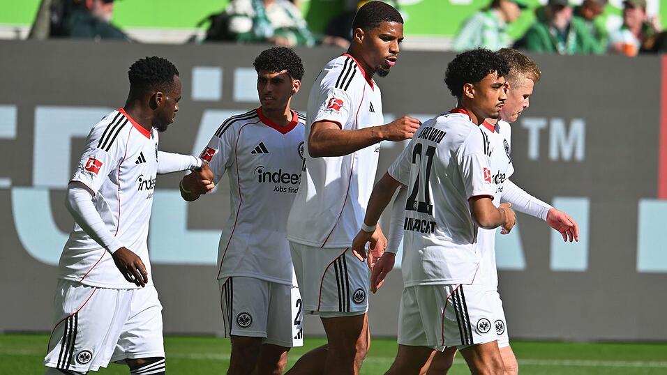 Eintracht Frankfurt konnte &uuml;ber einen Sieg in Wolfsburg jubeln.