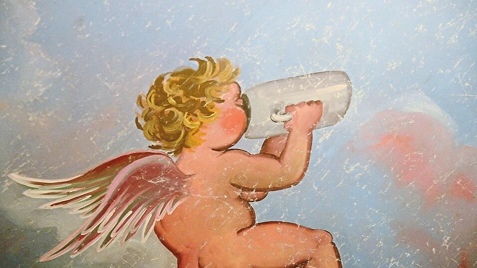 Ein bayerisches Volksfest ohne Bier. Undenkbar, wie der Engel von der Hexenschaukel beweist, aber 1946 wurde tats&auml;chlich am G&auml;ubodenvolksfest kein Bier ausgeschenkt.