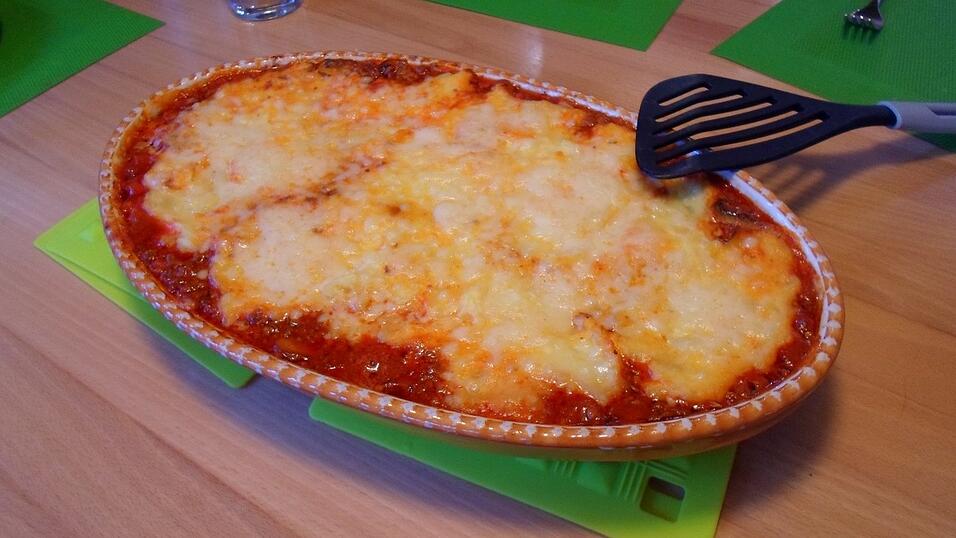 Hauptgericht mit Fleisch: Kartoffelbrei-Auflauf.