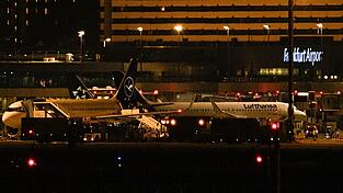 Lufthansa schont die Kerosin-Lager in Frankfurt.