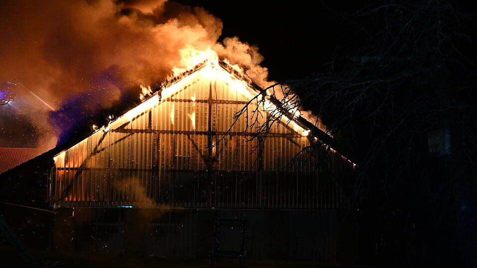 Das Feuer zerstörte den Schweinestall komplett.