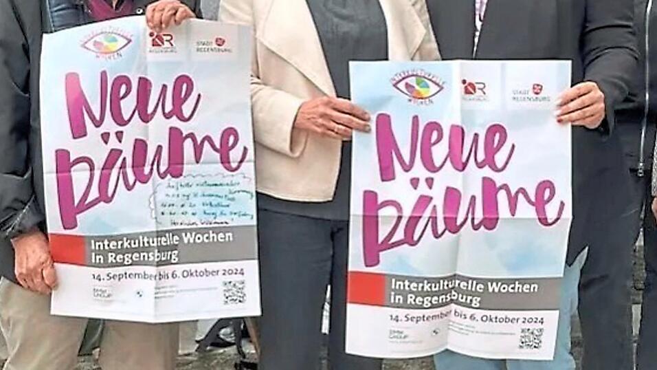 So sahen die Plakate der Interkulturellen Wochen im September und Oktober 2024 aus. Die Initiative ukrainischer Fl&uuml;chtlinge, K&uuml;nstler und Musiker sagten ihre daf&uuml;r geplanten Veranstaltungen ab.