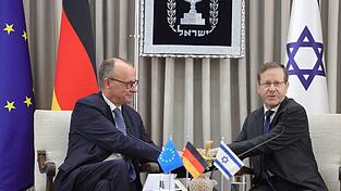 Kanzler Merz traf Israels Staatspräsidenten Isaac Herzog. Kanzler Merz traf Israels Staatspräsidenten Isaac Herzog.