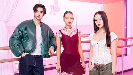 Die ARD-Serie &laquo;Between The Beats&raquo; startet am Donnerstag (25.6.): Hier die Mitwirkenden Alexander Schmidt (spielt Daniel), Gio Yoo (spielt Sara) und Lisa Junick (spielt Isa).