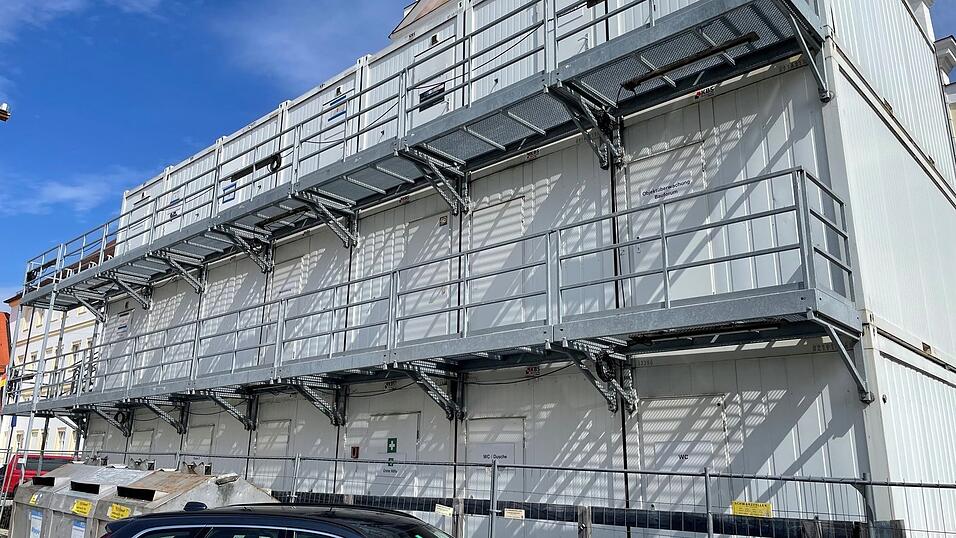 Die - abgespeckte - Containeranlage am Regierungsplatz.