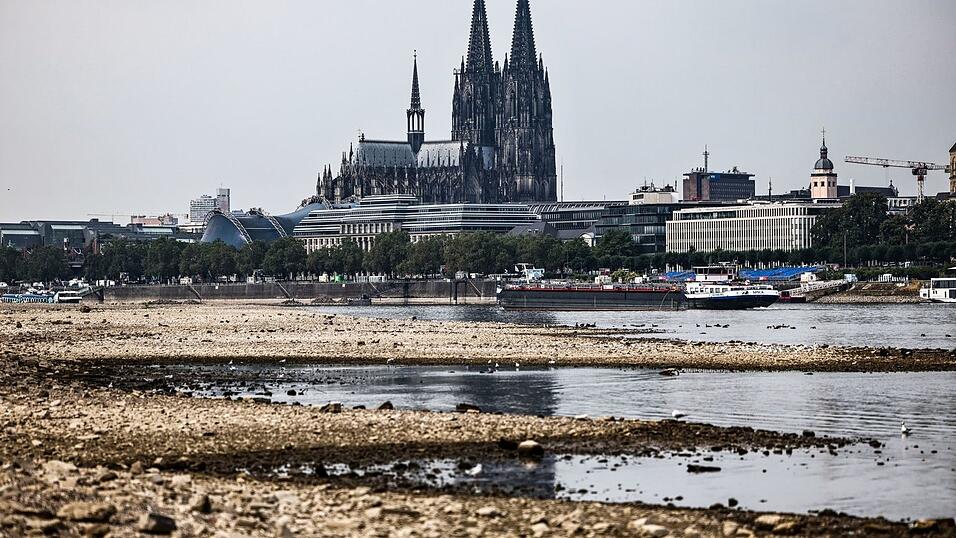 In Köln wurde zuletzt ein Rekord-Niedrigwasser im Rhein gemessen In Köln wurde zuletzt ein Rekord-Niedrigwasser im Rhein gemessen