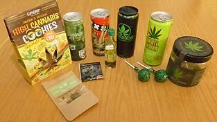 Das sichergestellte Cannabis-Sortiment.