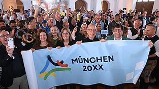 Großer Jubel im Münchner Rathaus nach der Entscheidung des DOSB. Großer Jubel im Münchner Rathaus nach der Entscheidung des DOSB.