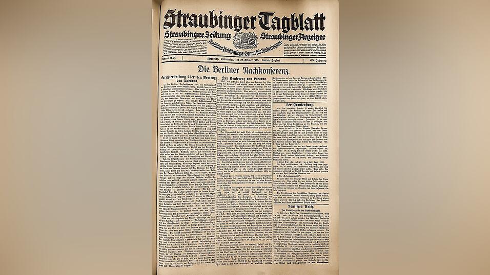 Die Titelseite der Zeitung von vor 100 Jahren. Was drinsteht, ist lange her - und wirkt doch bis in die Gegenwart. Die Titelseite der Zeitung von vor 100 Jahren. Was drinsteht, ist lange her - und wirkt doch bis in die Gegenwart.