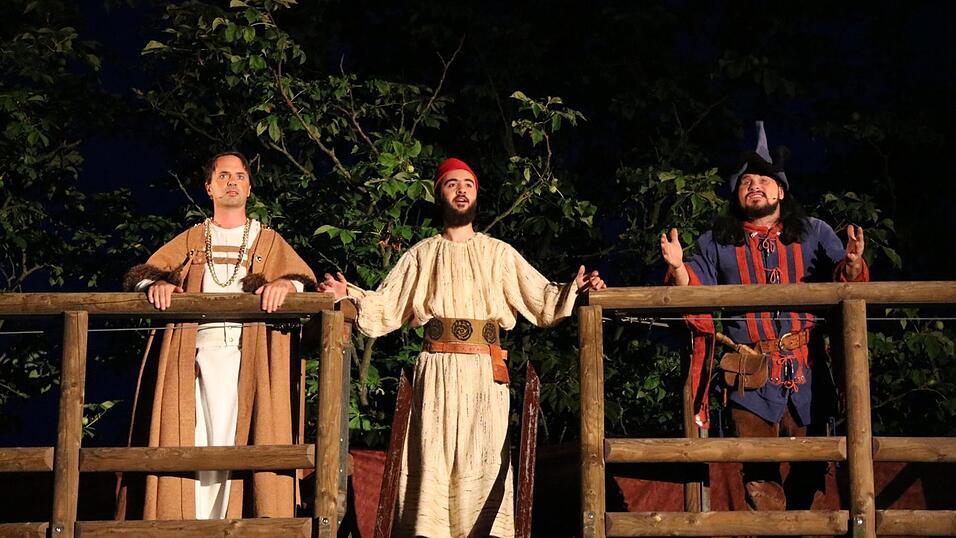 Bilder der Gruppe 'Gr&uuml;n' des Drachenstich-Festspiels.