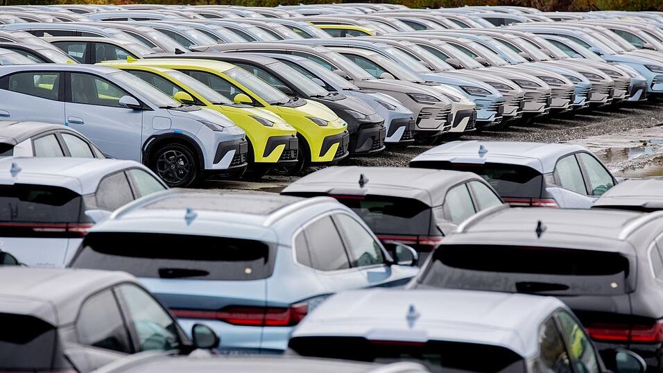 Aus China importierte Elektroautos in Wilhelmshaven. Der Druck der chinesischen Industrie auf ihre deutsche Konkurrenz w&auml;chst best&auml;ndig. (Symbolbild)