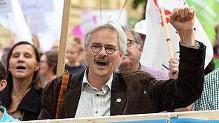 So trat Richard Mergner gerne in Aktion: Wo immer in Bayern für den Erhalt von Natur und Umwelt gekämpft werden musste, war der Franke nicht fern. (Archivbild)