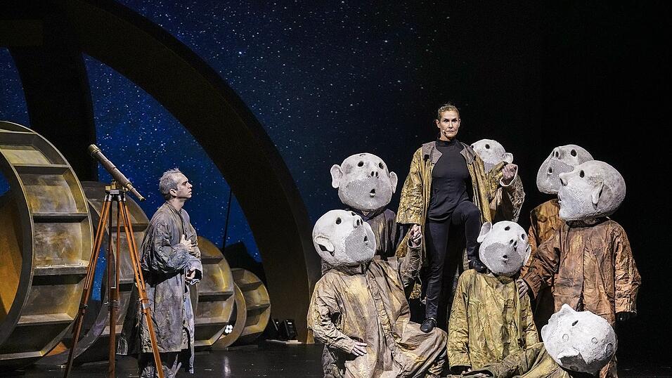 Antonia Reidel (rechts) als Galileo Galilei, Stefan Merten als vom Meister entt&auml;uschter Sch&uuml;ler Andrea Sarti