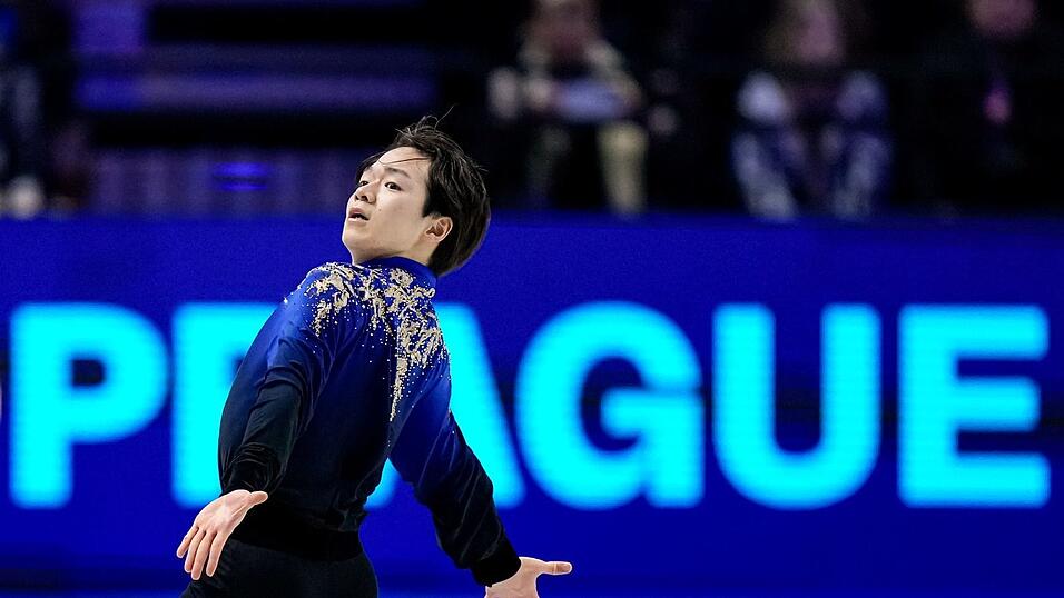 Der Japaner Yuma Kagiyama belegte hinter Malinin Platz zwei bei der WM.