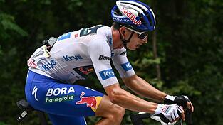 Florian Lipowitz brach auf dem Col de la Loze ein.