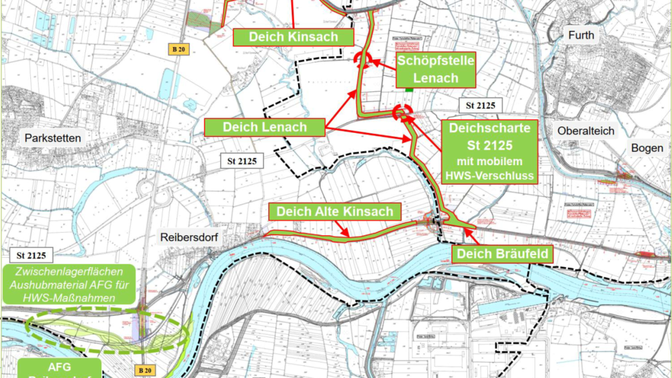 Der Donauausbau umfasst mehrere Deiche. Einige davon sind schon weitesgehend abgeschlossen. Der Donauausbau umfasst mehrere Deiche. Einige davon sind schon weitesgehend abgeschlossen.