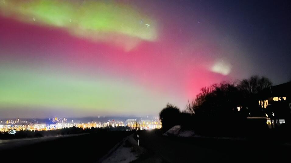 Auch in Dingolfing waren die Polarlichter zu sehen.