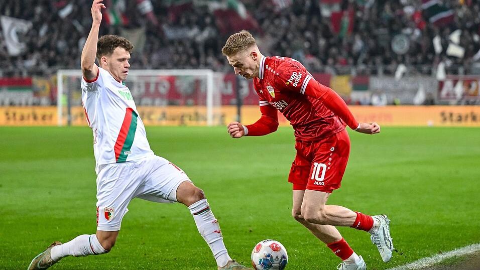 Viel ging in der Offensivbe beim VfB &uuml;ber Au&szlig;enst&uuml;rmer Chris F&uuml;hrich (r).