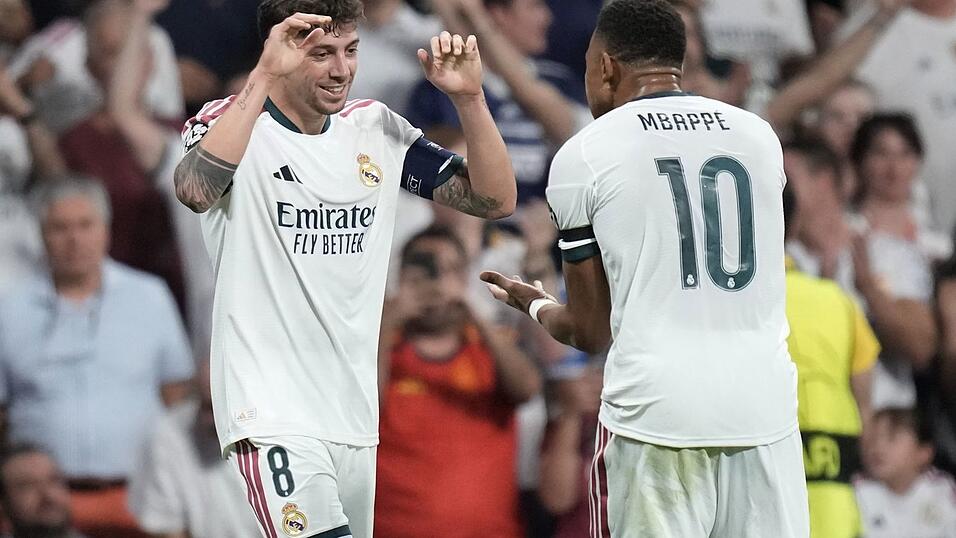 Fede Valverde (links) und Kylian Mbapp&eacute; trafen f&uuml;r Real Madrid