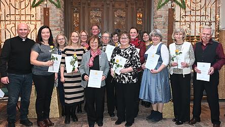 Die geehrten Sängerinnen und Sänger.