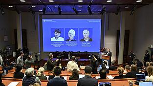 Der Nobelpreis für Medizin geht in diesem Jahr an die beiden Deutschen Peter Hegemann und Georg Nagel sowie den US-Forscher Karl Deisseroth. Der Nobelpreis für Medizin geht in diesem Jahr an die beiden Deutschen Peter Hegemann und Georg Nagel sowie den US-Forscher Karl Deisseroth.
