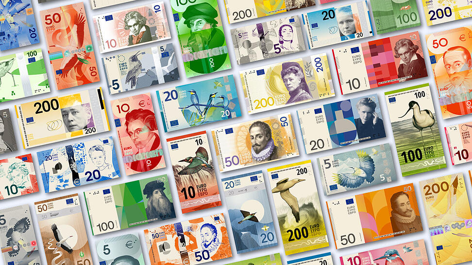 Ende des Jahres soll feststehen, wie die neuen Euro-Banknoten aussehen sollen. Bis zum 21. September kann jeder EU-B&uuml;rger abstimmen.