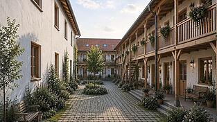 So soll es einmal aussehen: Das Bauvorhaben, das 21 neue Reihenhäuser über drei Seiten vorsieht, wurde kontrovers diskutiert - hier eine Visualisierung. So soll es einmal aussehen: Das Bauvorhaben, das 21 neue Reihenhäuser über drei Seiten vorsieht, wurde kontrovers diskutiert - hier eine Visualisierung.
