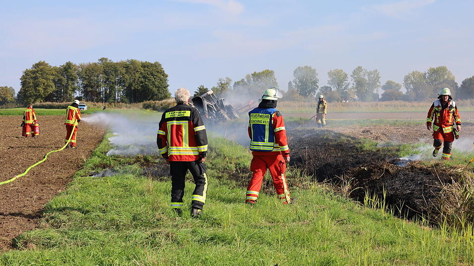 Die Feuerwehren hatten den Brand schnell unter Kontrolle Die Feuerwehren hatten den Brand schnell unter Kontrolle