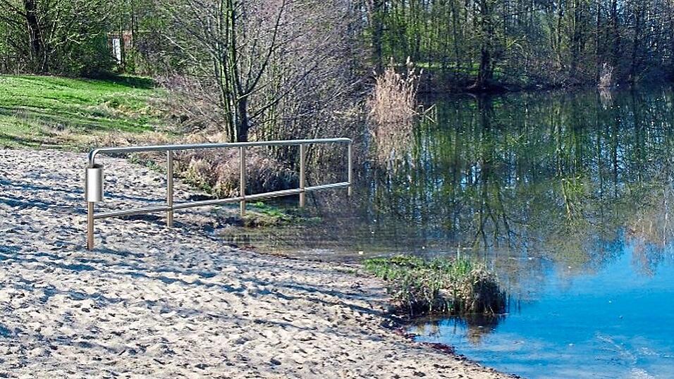 Peter Seubert hat ein Modell einer Einstiegshilfe mithilfe von KI in ein Foto eingefügt, um seine Idee zu veranschaulichen.